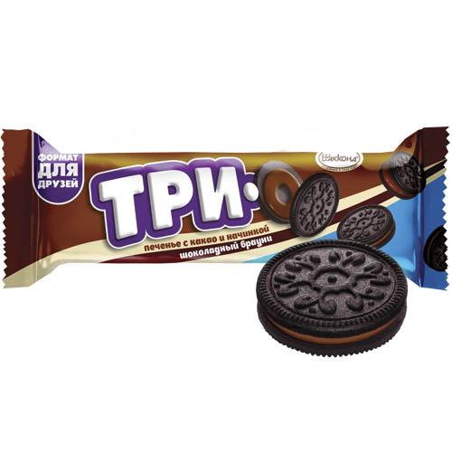 Три-О печенье шоколадный брауни 65г Три-О печенье шоколадный брауни 65г