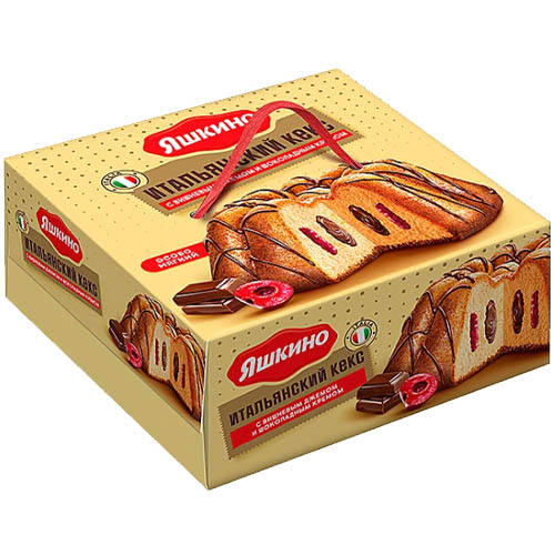 Кекс Яшкино с вишнёвым джемом и шоколаднымным кремом кремом 500г Кекс Яшкино с вишнёвым джемом и шоколаднымным кремом кремом 500г