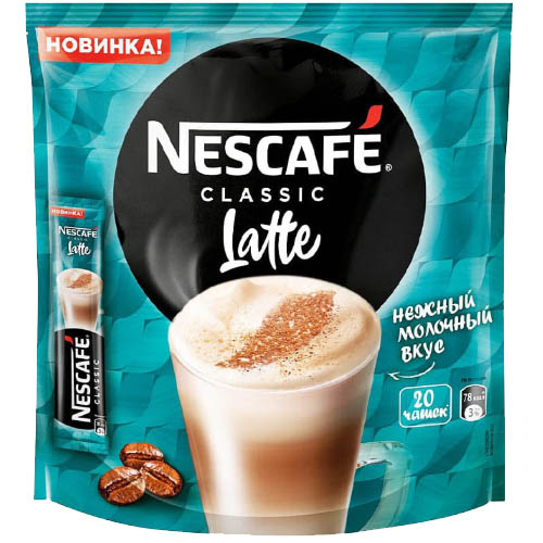 №377ч Напиток кофейный Nescafe Латте 18г*20шт №377ч Напиток кофейный Nescafe Латте 18г*20шт