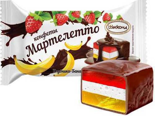 Мартелетто со вкусом клубника банан Мартелетто со вкусом клубника банан