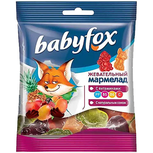 Жевательный мармелад БэбиФокс 30г Жевательный мармелад БэбиФокс 30г