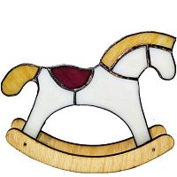 №814 Лошадка-Качалка в технике Тиффани — Символ домашнего уюта и радости