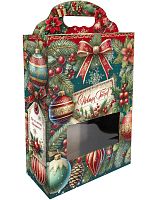 №330у Упаковка Подарок с окошком (картон премиум) 4000г