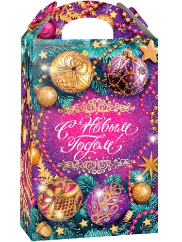 №130у Упаковка Фиолетовые шары (картон) 1200г