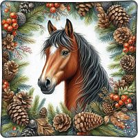 №593у Упаковка Подушка Новогодний венок 2000г