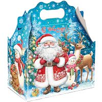 №180у Упаковка Ларец Снегопад (плотный картон) 1200г