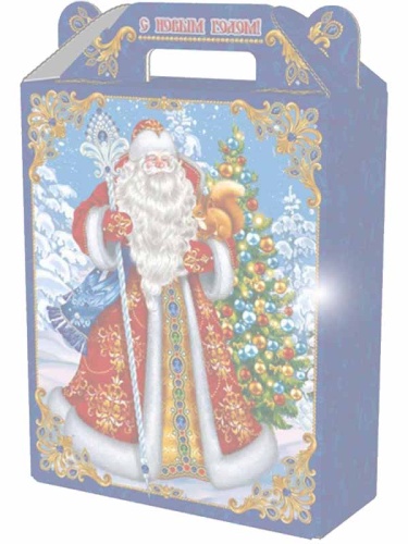 №182у Упаковка Снежный гость (плотный картон) с анимацией 1000г