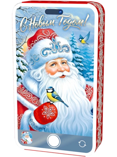 №017у Упаковка Смартфон Морозко (картон) с анимацией 400г №017у Упаковка Смартфон Морозко (картон) с анимацией 400г