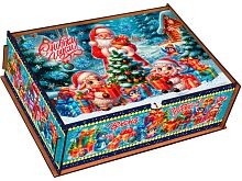 №640у Упаковка Шкатулка музыкальная Ёлочка (дерево) 800г