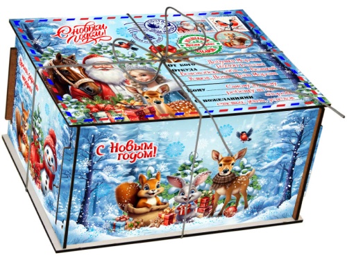 №607у Упаковка Посылка Друзья (дерево) 1500г