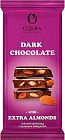 Шоколад O`Zera горький Dark & Extra Almond O"Zera 90г