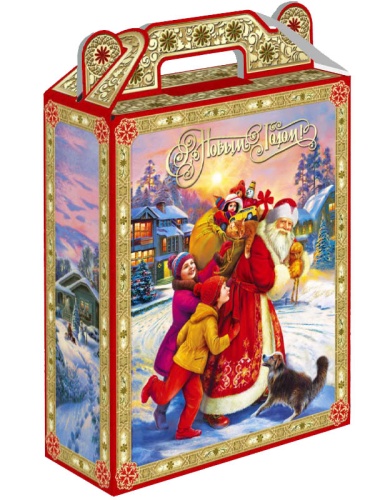 №124у Упаковка Мешок подарков (плотный картон) 1000г