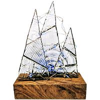 №817 Новогодний сказочный лес Витражное стекло, техника Тиффани