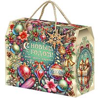 №675у Упаковка Ёлочные игрушки (картон премиум) 1200г