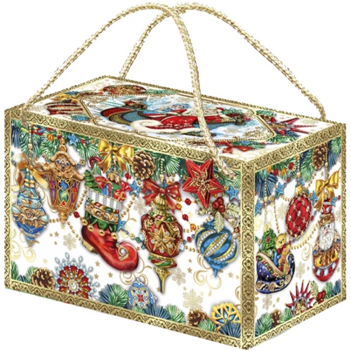 №687 Посылка Ёлочные игрушки (картон премиум) 900г