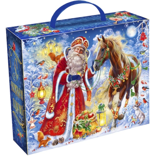 №307у Упаковка Чемодан Угощение (плотный картон) 1200г