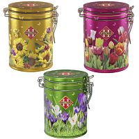 №458ч Чай Hilltop Банка с клипсой "Цветочная аллея" микс 100г