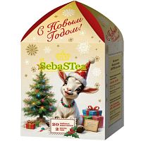 №552ч Коллекция чая Счастливый талисман Ассорти 20 пак. (Козлик в шапке) SebasTea 30г