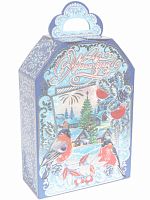 №189у Упаковка Снегири на синем (плотный картон) 2500г