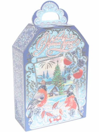 №189у Упаковка Снегири на синем (плотный картон) 2500г №189у Упаковка Снегири на синем (плотный картон) 2500г