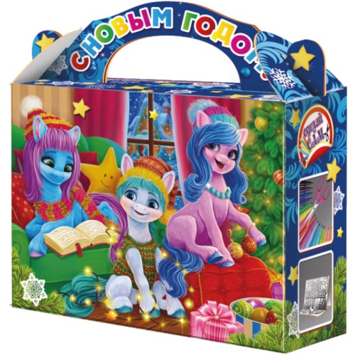 №131у Упаковка Цветные лошадки (плотный картон) 1200г №131у Упаковка Цветные лошадки (плотный картон) 1200г