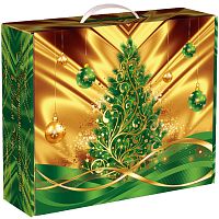 №676 Чемодан Зелёное золото (картон премиум) 1700г