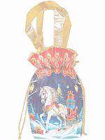 №580у Упаковка Сумка-мешок Сани с подарками 1600г