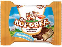 Коровка вафельная молочная