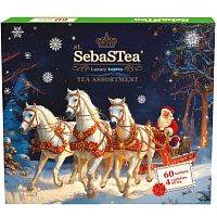 №517ч Чай SebaSTea DED MOROZ& TROYKA Ассорти (60 пак.) 90г
