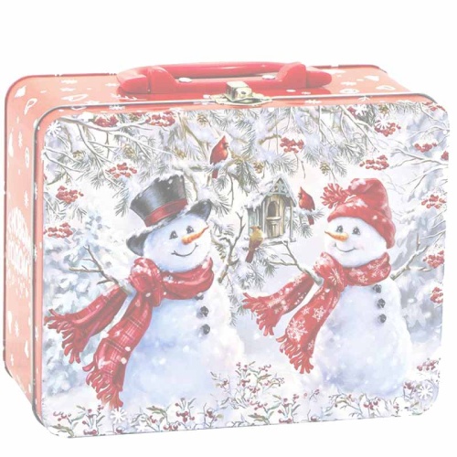 №285 Чемоданчик Снеговики (жесть) 700г