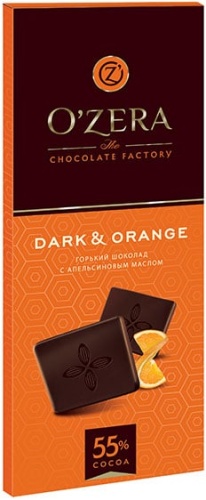 Шоколад O`Zera Dark & Orange 55% 90г горький