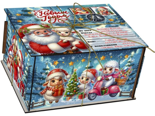 №617у Упаковка Посылка Звёздочки (дерево) 1500г №617у Упаковка Посылка Звёздочки (дерево) 1500г