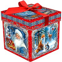 №664 Куб Зимний лес (картон премиум) 1700г