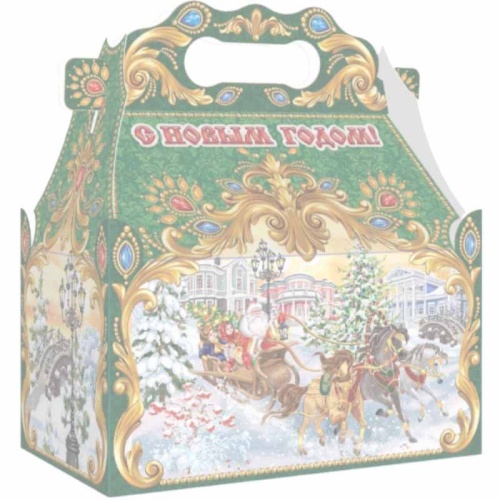 №177у Упаковка Ларец Золотые деньки (плотный картон) 1200г