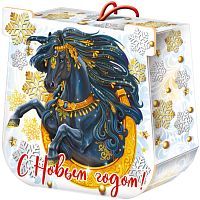 №127у Упаковка Подкова белая (плотный картон) 1100г