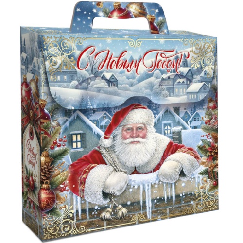 №196у Упаковка Портфель Мороз пришёл (плотный картон) 1800г