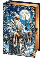 №504у Упаковка Книга малая Дед Мороз при луне (дерево) 800г