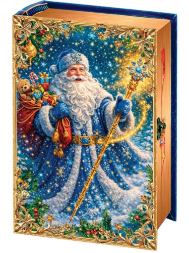 №626у Упаковка Книга Новогодняя сказка (дерево) 1500г №626у Упаковка Книга Новогодняя сказка (дерево) 1500г