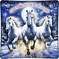 №594у Упаковка Подушка  Тройка лошадей 2000г