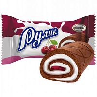 Рулик мини рулет вишнёвый