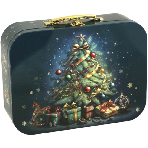 №267 Чемодан Винтажная ёлка (жесть) 1200г
