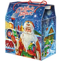 №148у Упаковка Поезд Деда Мороза (плотный картон) 2100г