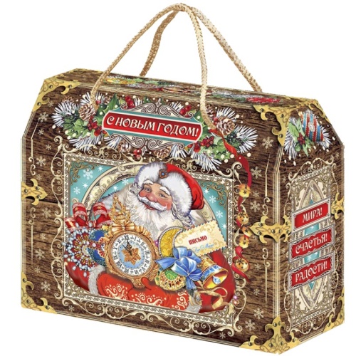 №673у Упаковка Ларчик Часики (картон премиум) 1200г