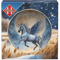 №496ч Чай Hilltop Цейлонское утро Коллекционные шедевры Волшебный пегас (Лошадь) 50г + тарелка