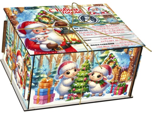 №613у Упаковка Посылка Фонарик (дерево) 500г №613у Упаковка Посылка Фонарик (дерево) 500г