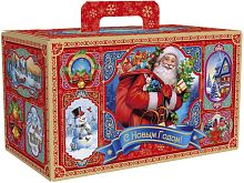 №655у Упаковка Посылка Окошки (картон премиум) 1000г