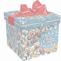 №658у Упаковка Куб Бисерный (картон премиум) 1200г