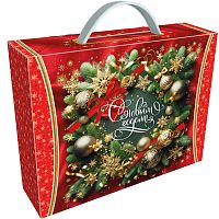 №285у Упаковка Портфель Рождество (плотный картон) 1300г