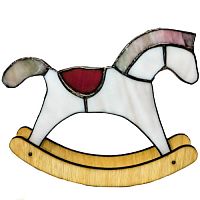 №815 Лошадка-Качалка в технике Тиффани — Символ домашнего уюта и радости