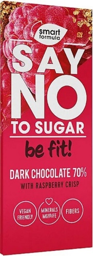 Шоколад «Smart Formula», горький шоколад Dark with raspberry crisp 90
